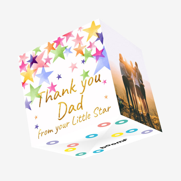Thank You Dad From Little Star Confetti-exploding Greetings Card