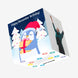 Little Penguin In Red Hat Happy December Birthday Confetti-exploding Greetings Card
