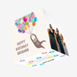 Happy Birthday Husband Sloth And Balloons Confetti-exploding Greetings Card