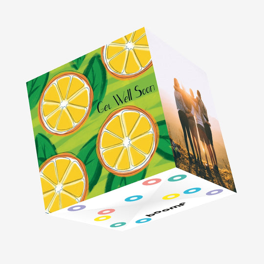 Get Well Soon Lemons Confetti-exploding Greetings Card