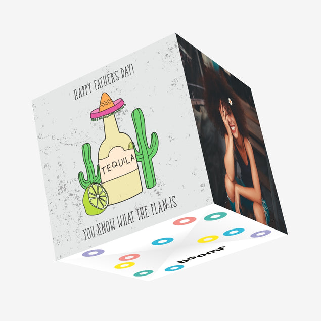 Father's Day Tequila Confetti-exploding Greetings Card