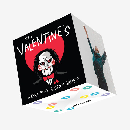 It's Valentine's Wanna Play A Sexy Game? Jigsaw Confetti-exploding Greetings Card