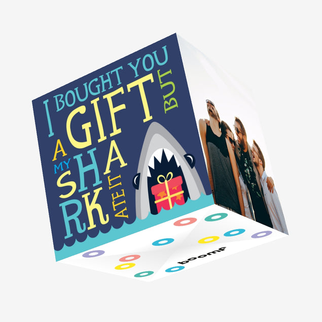 My Shark Ate The Gift Happy Birthday Confetti-exploding Greetings Card