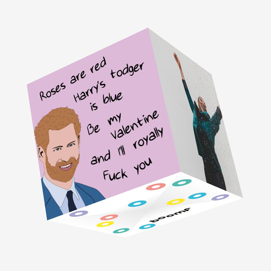 Prince Harry Cheeky Valentine's Day Confetti-exploding Greetings Card