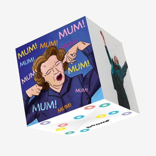 Annoyed Auntie Mum Mum Mum Confetti-exploding Greetings Card