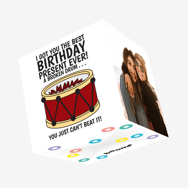 Broken Drum Confetti-exploding Greetings Card