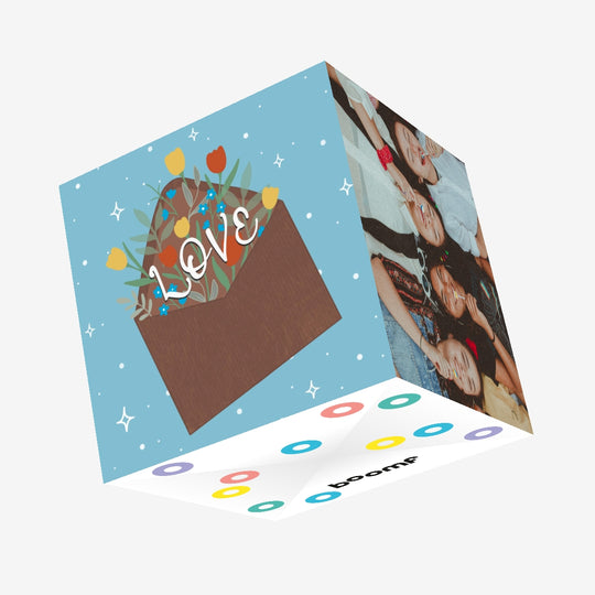 Love Message ( Blue ) Confetti-exploding Greetings Card