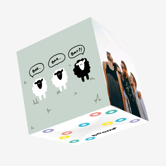 Baa Baa Bar Sheep Confetti-exploding Greetings Card