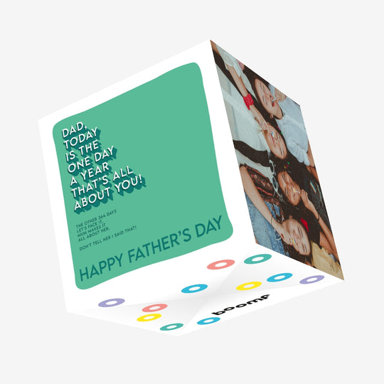 Dad's Day Insult To Mum Father's Day Confetti-exploding Greetings Card