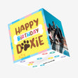 Happy Birthday Doxie Bone And Paw Confetti-exploding Greetings Card
