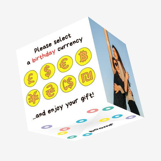 Various Money Happy Birthday Gift Confetti-exploding Greetings Card