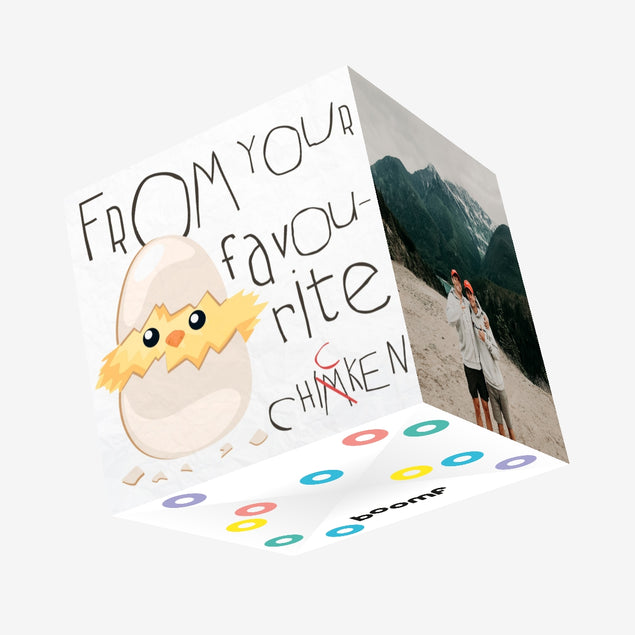 From Favourite Chimken Confetti-exploding Greetings Card
