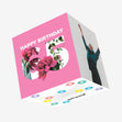 Simple Floral Happy 65th Birthday Confetti-exploding Greetings Card