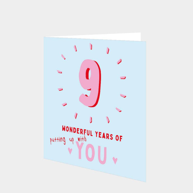 Nine Wonderful Years Of You Card