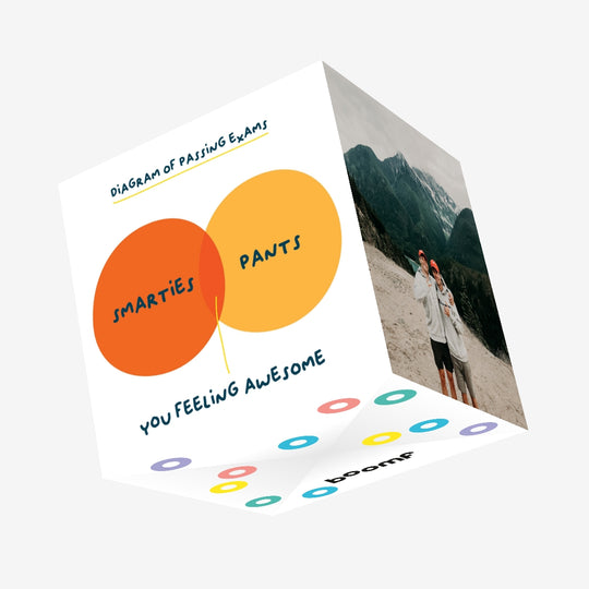 Diagram of Passing Exams Confetti-exploding Greetings Card