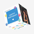Happy Birthday Notification And Balloons Confetti-exploding Greetings Card