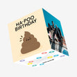 Funny Poo Emoji Birthday Confetti-exploding Greetings Card