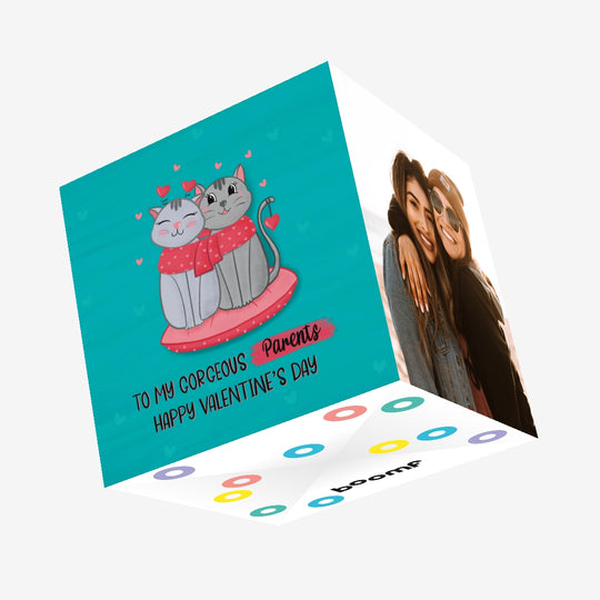 To My Gorgeous Parents Valentine's Day Confetti-exploding Greetings Card