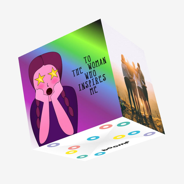 To The Woman Who Inspires Me Confetti-exploding Greetings Card