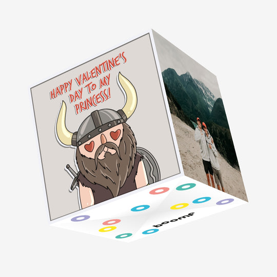 Happy Valentine's Day My Princess Confetti-exploding Greetings Card