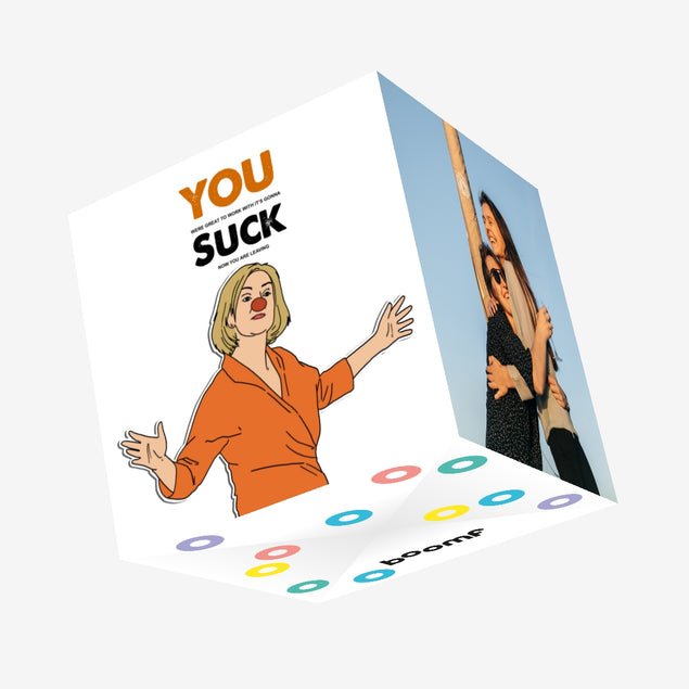 You Suck Were Great To Work Confetti-exploding Greetings Card