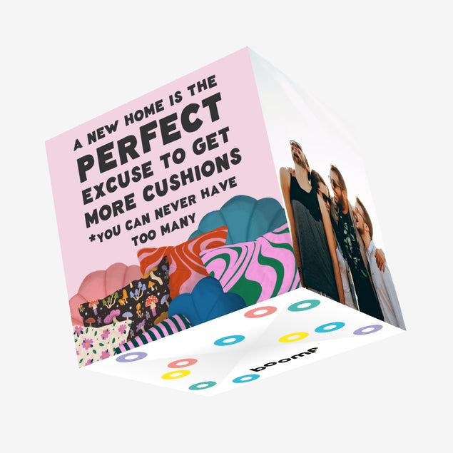 Cushions Stash New Home Confetti-exploding Greetings Card