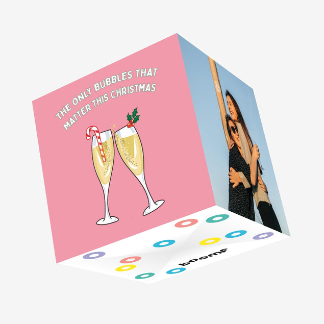 The Only Bubbles That Matter This Christmas Confetti-exploding Greetings Card
