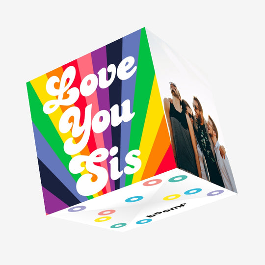 Love You Sis Confetti-exploding Greetings Card