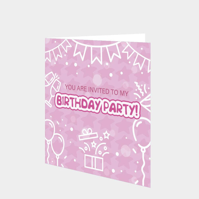 You Are Invited Pink Card