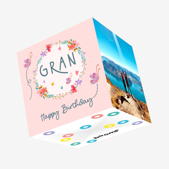 Gran Happy Birthday Confetti-exploding Greetings Card