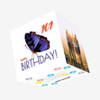 Blue Butterfly 101st Birthday Confetti-exploding Greetings Card