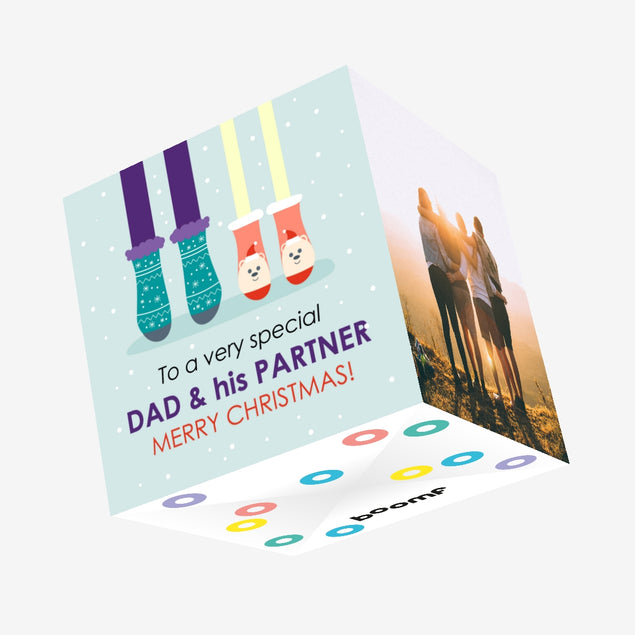 Merry Christmas Dad And His Special Partner Confetti-exploding Greetings Card