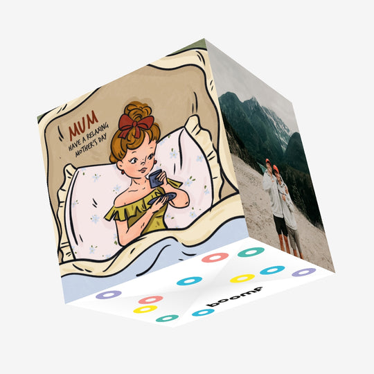 Have A Relaxing Mother's Day Mum Vintage Confetti-exploding Greetings Card