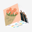 Tulip Bouquet Happy Birthday Confetti-exploding Greetings Card