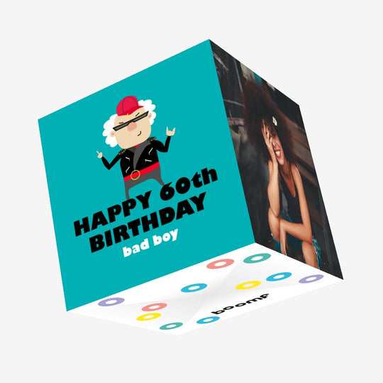Bad Boy Grandpa Happy 60th Birthday Confetti-exploding Greetings Card
