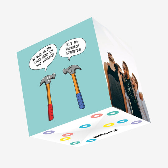 Let's Get Hammered Confetti-exploding Greetings Card