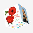 Beautiful Red Poppies Happy 35th Birthday Sister Confetti-exploding Greetings Card