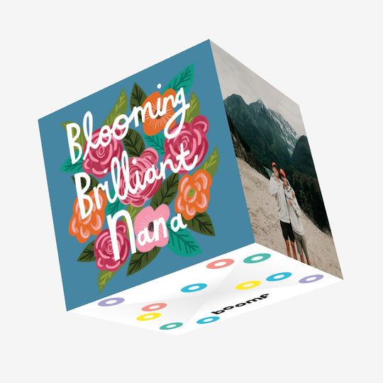 Blooming Brilliant Nana Confetti-exploding Greetings Card