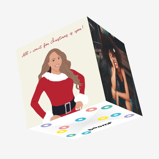 All I Want For Christmas Is You Miriah Carey Confetti-exploding Greetings Card