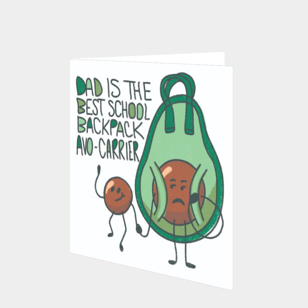 Dad Best School Backpack Avo-Carrier Card