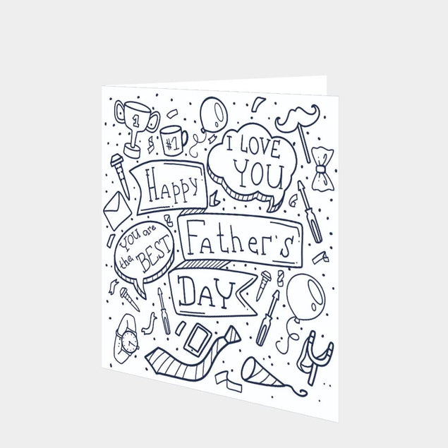 Father's Day You Are The Best Doodle Card
