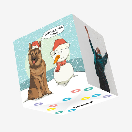 Merry Christmas Santa Paws Is Coming To Town Confetti-exploding Greetings Card