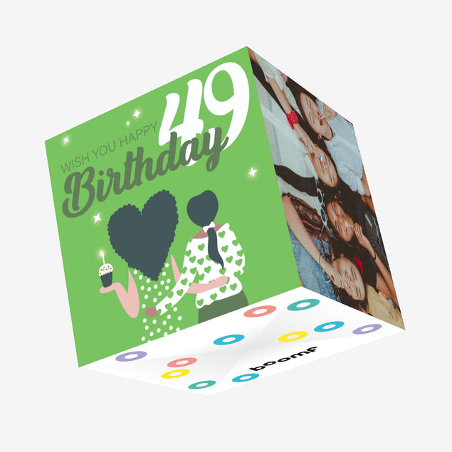 Wish You Happy 49th Birthday Confetti-exploding Greetings Card