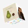 Best Dad Ever Avocado Confetti-exploding Greetings Card
