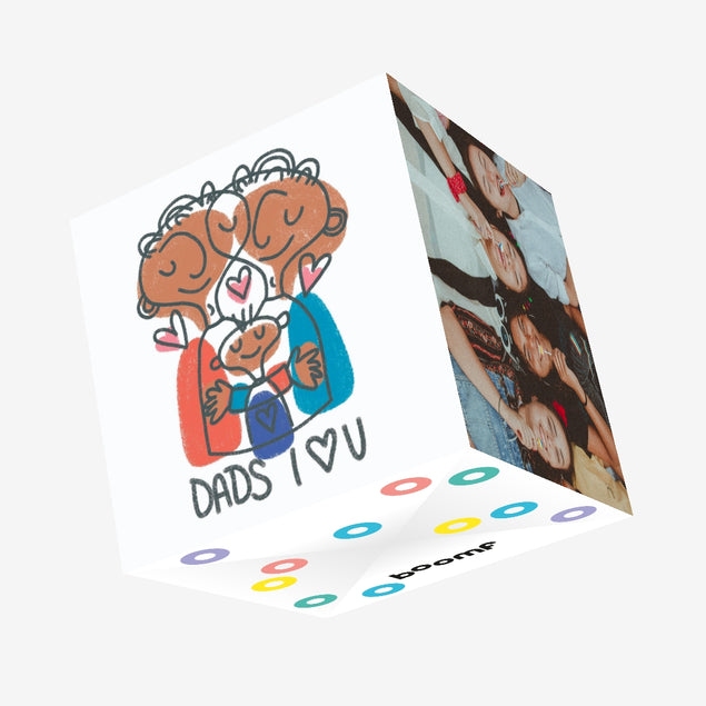 Dads I <3 U Confetti-exploding Greetings Card