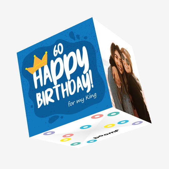 Happy 60th Birthday For My King Confetti-exploding Greetings Card