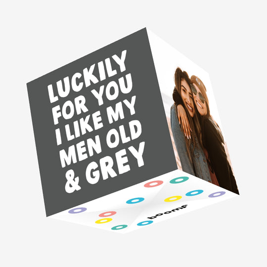 Old And Grey Confetti-exploding Greetings Card