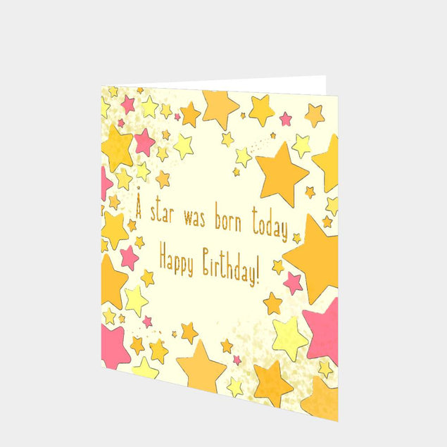 A Star Was Born Today Card