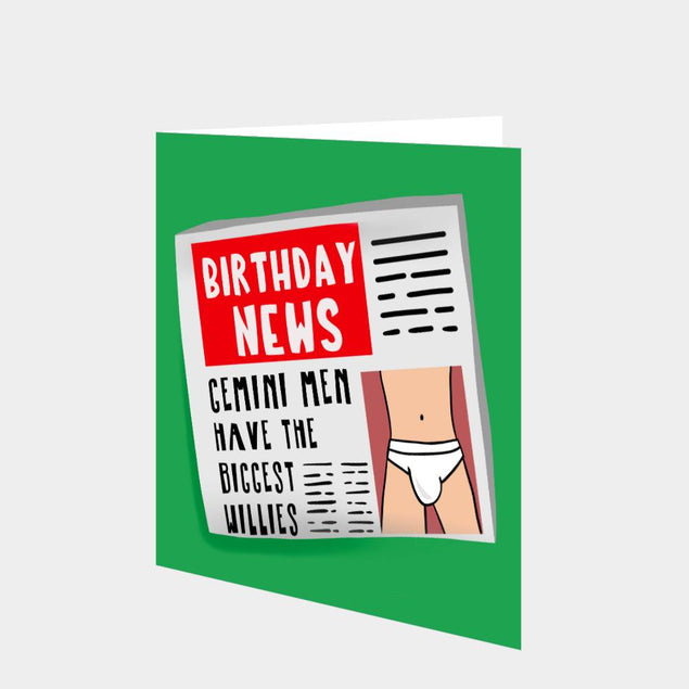 Gemini Men Have The Biggest Willies Card