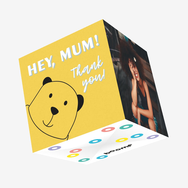 Hey, Mum! Thank You Confetti-exploding Greetings Card
